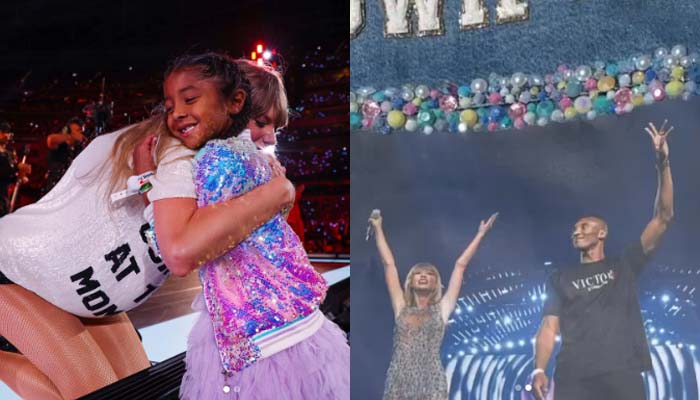 Taylor Swift and  Kobe Bryants daughter Biankas emotional onstage hug leaves fans in awe